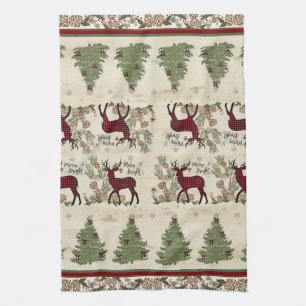 Linge De Cuisine Mountain Lodge Christmas Tree Joyer n Bright Deer