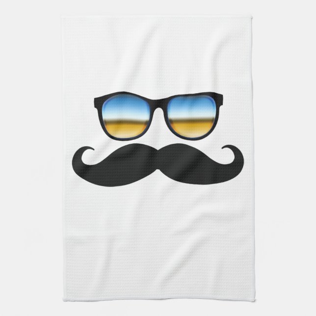 Linge De Cuisine Moustache cool sous Shades (Vertical)