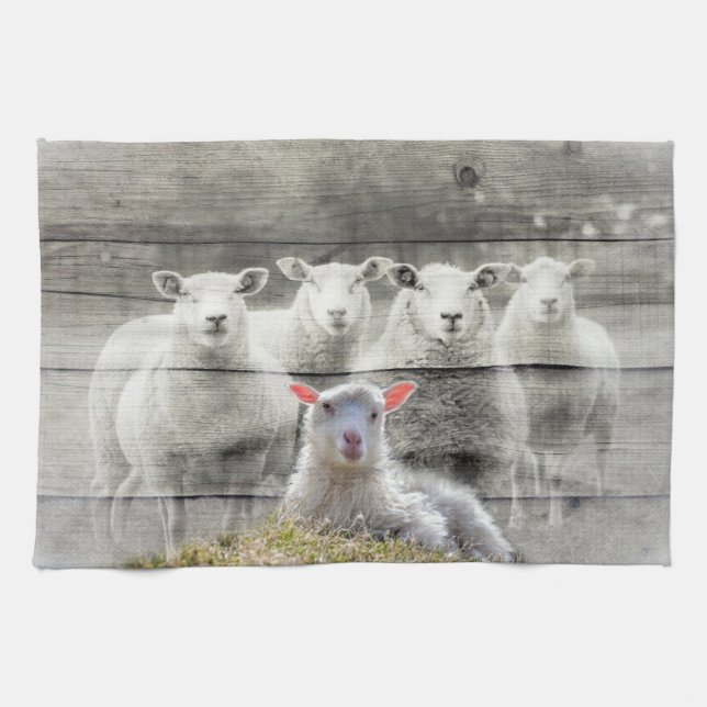 Linge De Cuisine Mouton d'agneau de bébé (Horizontal)