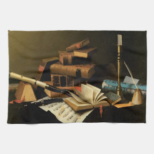 Linge De Cuisine Musique et Littérature par William Harnett, Beaux-