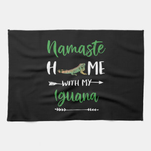 Linge De Cuisine Namaste Maison Avec Mon Iguana Drôle Iguana Iguana
