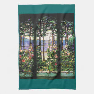 Linge De Cuisine Nature en verre souillé de Nouveau Tiffany d'art