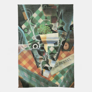 Linge De Cuisine Nature morte à la nappe à carreaux de Juan Gris