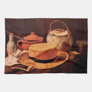 Linge De Cuisine Nature morte Chapeau de paille jaune de Vincent va