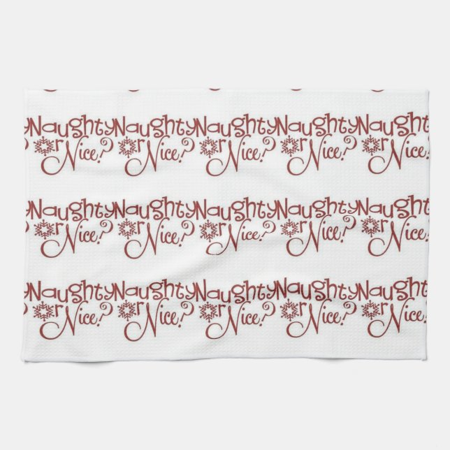 LINGE DE CUISINE **NAUGHTNIC** CHRISTMAS KITCHEN TOWEL SPARKLE (Horizontal)