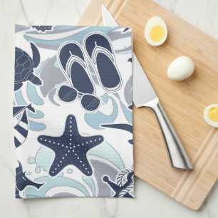 Linge De Cuisine Nautical Beach