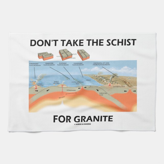 Linge De Cuisine Ne prenez pas le schiste pour le granit (l'humour (Horizontal)