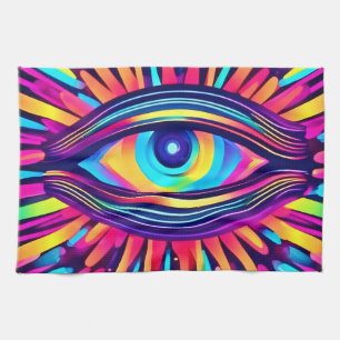 Linge De Cuisine Neon Eye of the Cosmos