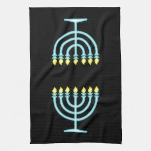 Linge De Cuisine Neon Menorah