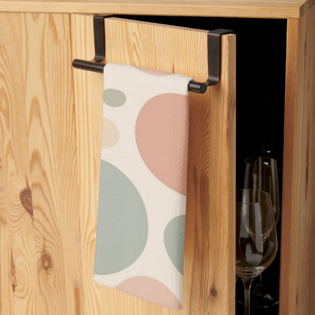 Linge De Cuisine Neutral Abstract Organic Shapes Modern (Pliage en tiers)