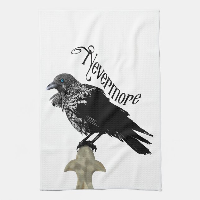 Linge De Cuisine Nevermore Raven (Vertical)