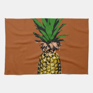Linge De Cuisine Newsprint ananas