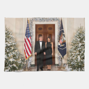 Linge De Cuisine Noël à la Maison Blanche Donald Trump & Melania