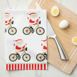Linge De Cuisine Noël à vélo