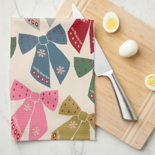 Linge De Cuisine Noël Bows Coquette