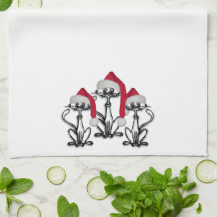 Linge De Cuisine Noël Caroling Chats Joyeux Amusants