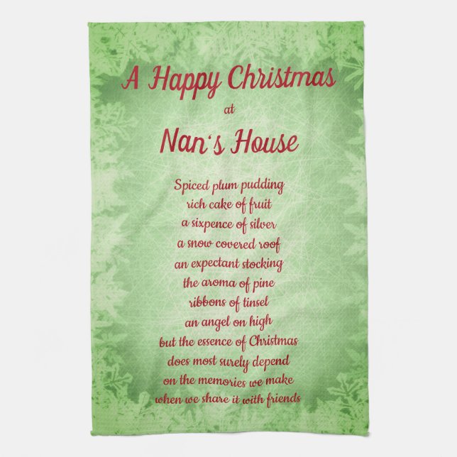 Linge De Cuisine Noël chez Nan's House Kitchen Towels (Vertical)