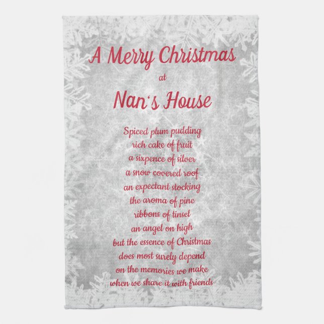 Linge De Cuisine Noël chez Nan's House Kitchen Towels (Vertical)