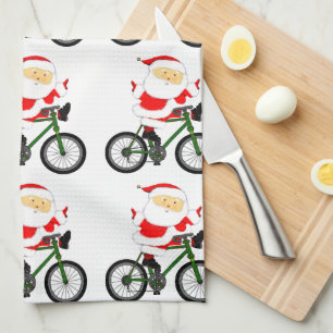 Linge De Cuisine Noël cycliste