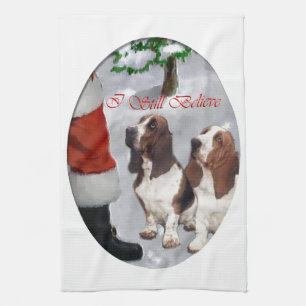 Linge De Cuisine Noël de Basset Hound