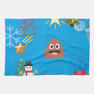 Linge De Cuisine noël de poop émoji