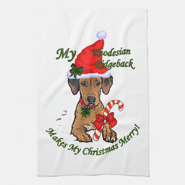 Linge De Cuisine Noël de Rhodesian Ridgeback (Vertical)