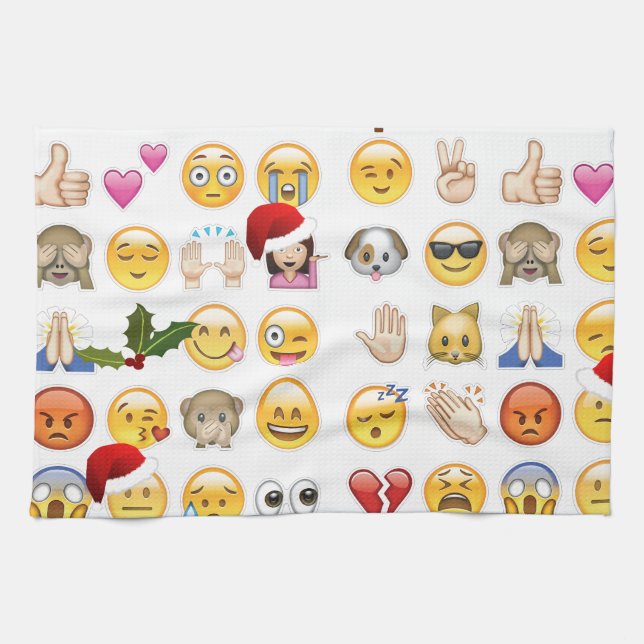 Linge De Cuisine noël emojis (Horizontal)