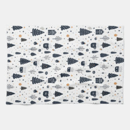 Linge De Cuisine Noël Noir Neutre Moderne Vacances Minimales