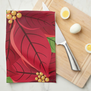 Linge De Cuisine Noël Poinsettia