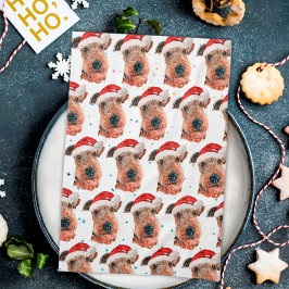 Linge De Cuisine Noël Race de Chien Airedale Terrier