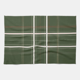 Linge De Cuisine Noël traditionnel Plaid Cosy Cabine Olive Green