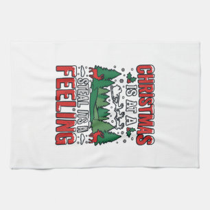 Linge De Cuisine Noël Voler C'est Un Sentiment Renne Traîneau Desi