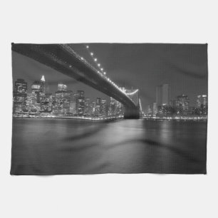 Linge De Cuisine Noir blanc New York City Skyline