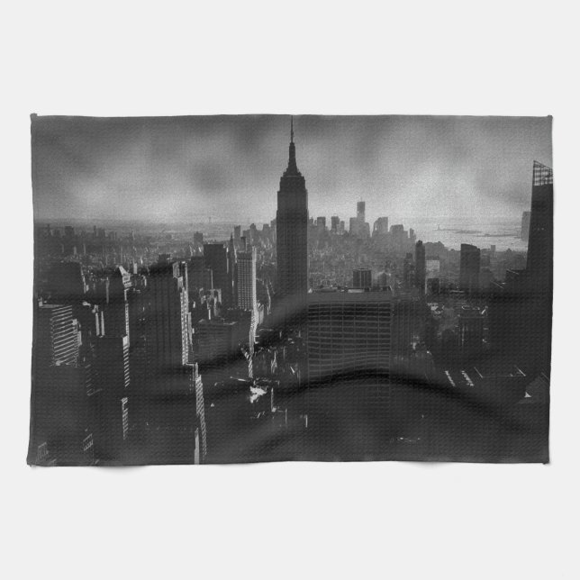 Linge De Cuisine Noir et blanc New York City (Horizontal)