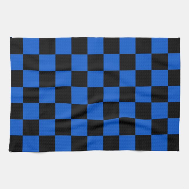 Linge De Cuisine Noir et bleu - Club de football italien - Inter (Horizontal)
