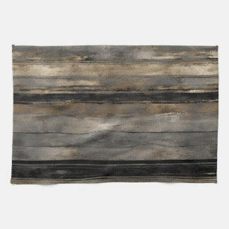 Linge De Cuisine Noir et Gris en relief