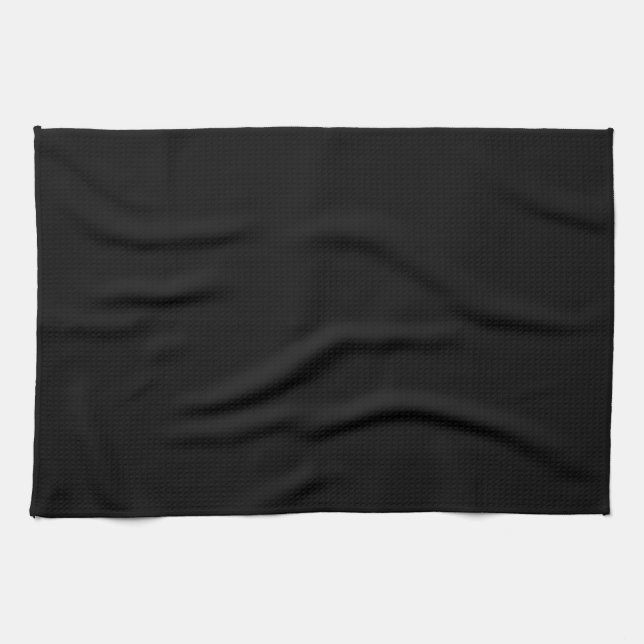 Linge De Cuisine Noir fou (Le Noir le plus foncé) PERSONNALISABLE (Horizontal)
