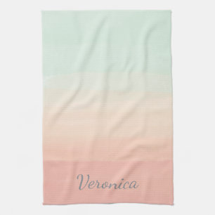 Linge De Cuisine Nom de dégradé souple personnalisé en Pastel Ombre