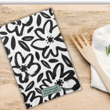 Nom de fleur noir et blanc