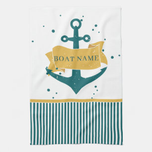 Linge De Cuisine Nom du bateau nautique Personnalisé