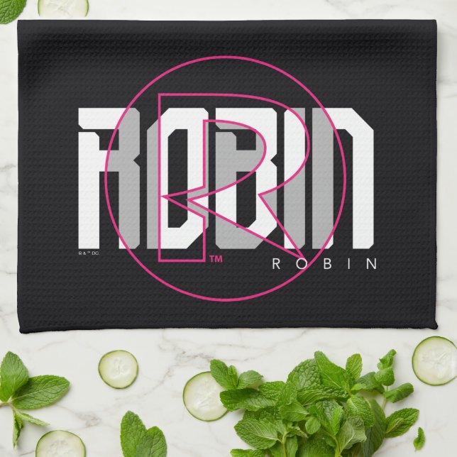 Linge De Cuisine Nom graphique Robin Hi-Tech (Plié)