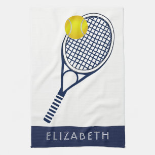 Linge De Cuisine Nom ou monogramme personnalisé de Tennis