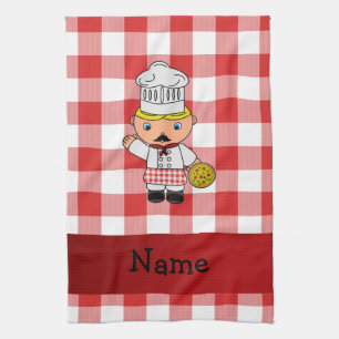 Linge De Cuisine Nom personnalisé chef italien dames blanc rouge