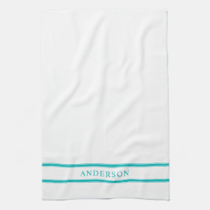Linge De Cuisine Nom personnalisé Couleur modifiable Double bandes