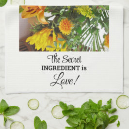 Linge De Cuisine Nom personnalisé, Devis texte Tournesol Imprimer 1