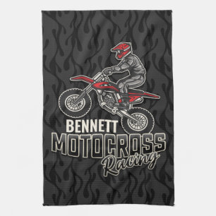Linge De Cuisine Nom personnalisé Dirt Vélo Rider Motocross Racing