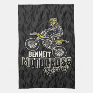 Linge De Cuisine Nom personnalisé Dirt Vélo Rider Motocross Racing