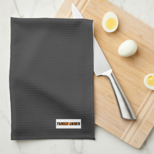 Linge De Cuisine Nom personnalisé monogramme design moderne tendanc