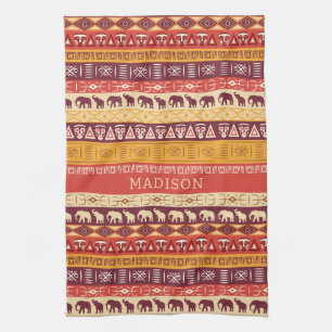 Linge De Cuisine Nom personnalisé Motif africain