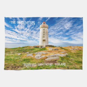 Linge De Cuisine Nom personnalisé Phare de Skarsviti, Islande